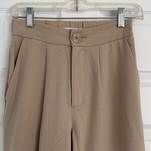 Stradivarius Tan Wide Leg Pants